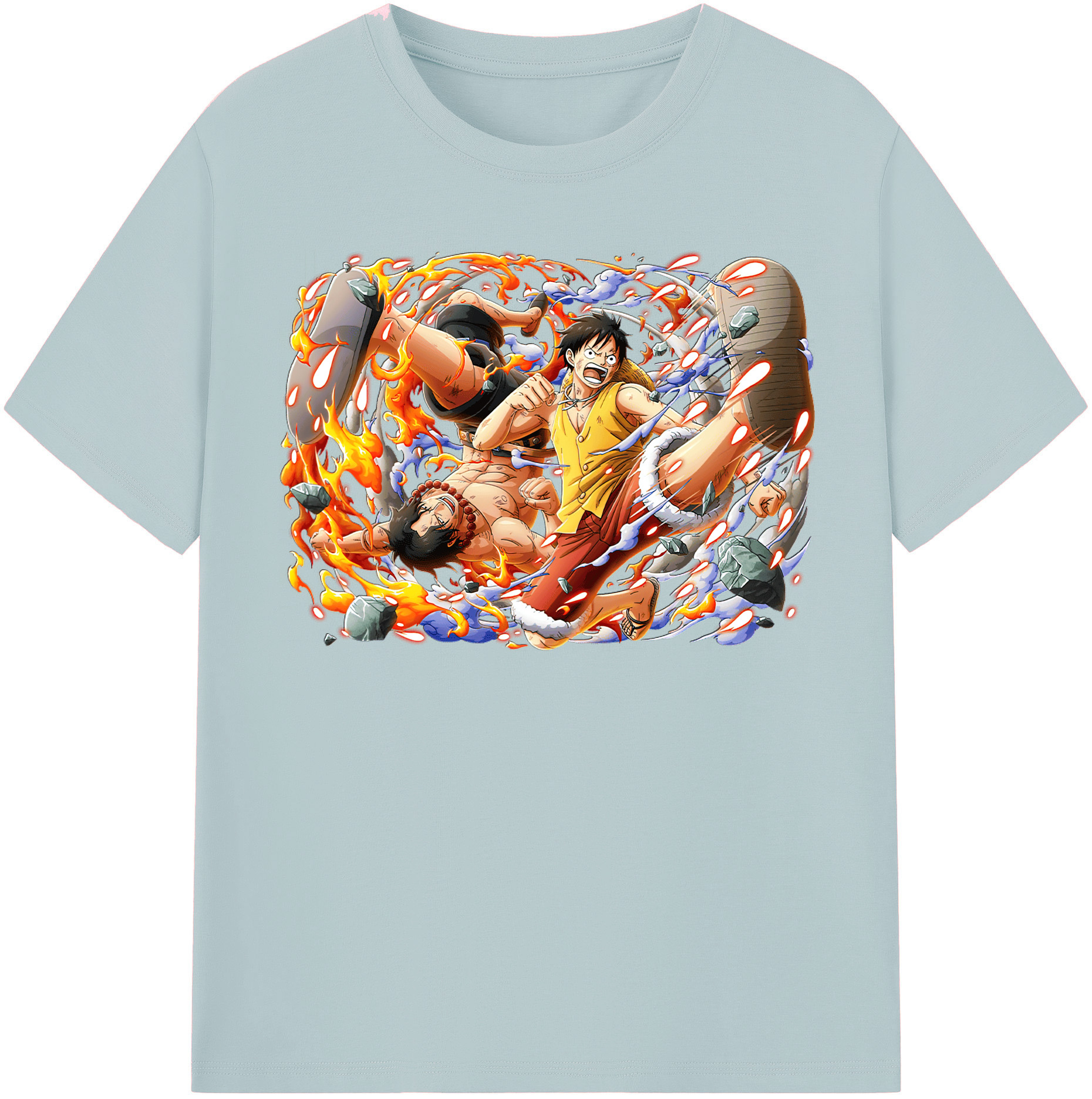 ワンピース モンキー・D・ルフィ ONE PIECE Monkey D. Luffy 綿100％半袖Tシャツ（フロントプリント）